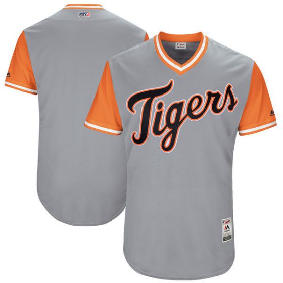 Men Detroit Tigers Blank Grey New Rush Limited MLB Jerseys->detroit tigers->MLB Jersey